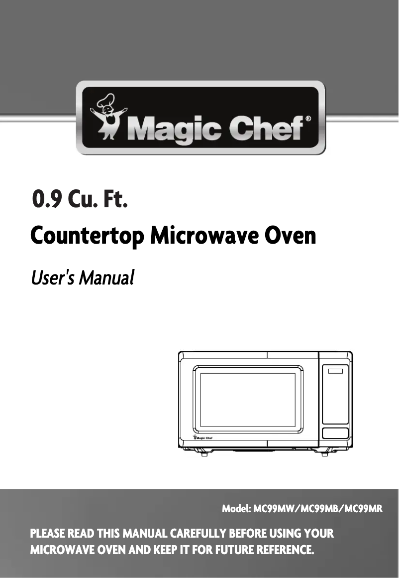Page 1 de la notice Manuel utilisateur Magic Chef MC99MB