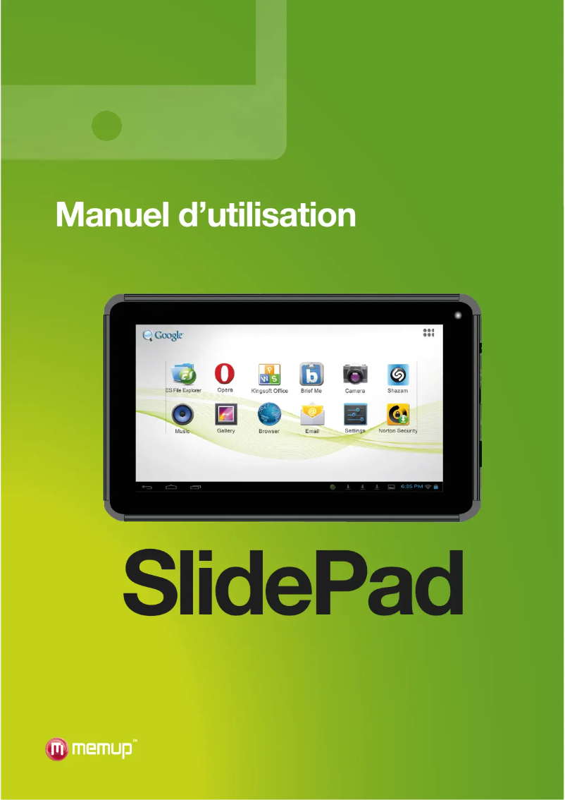 Page n°1 - Manuel utilisateur Memup SlidePad NG-97088