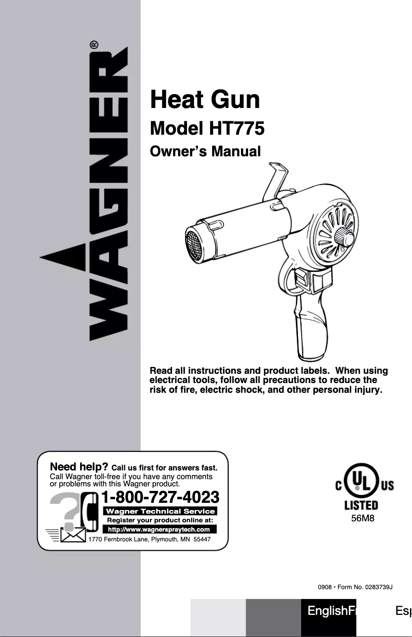 Page 1 de la notice Manuel utilisateur Wagner HT775