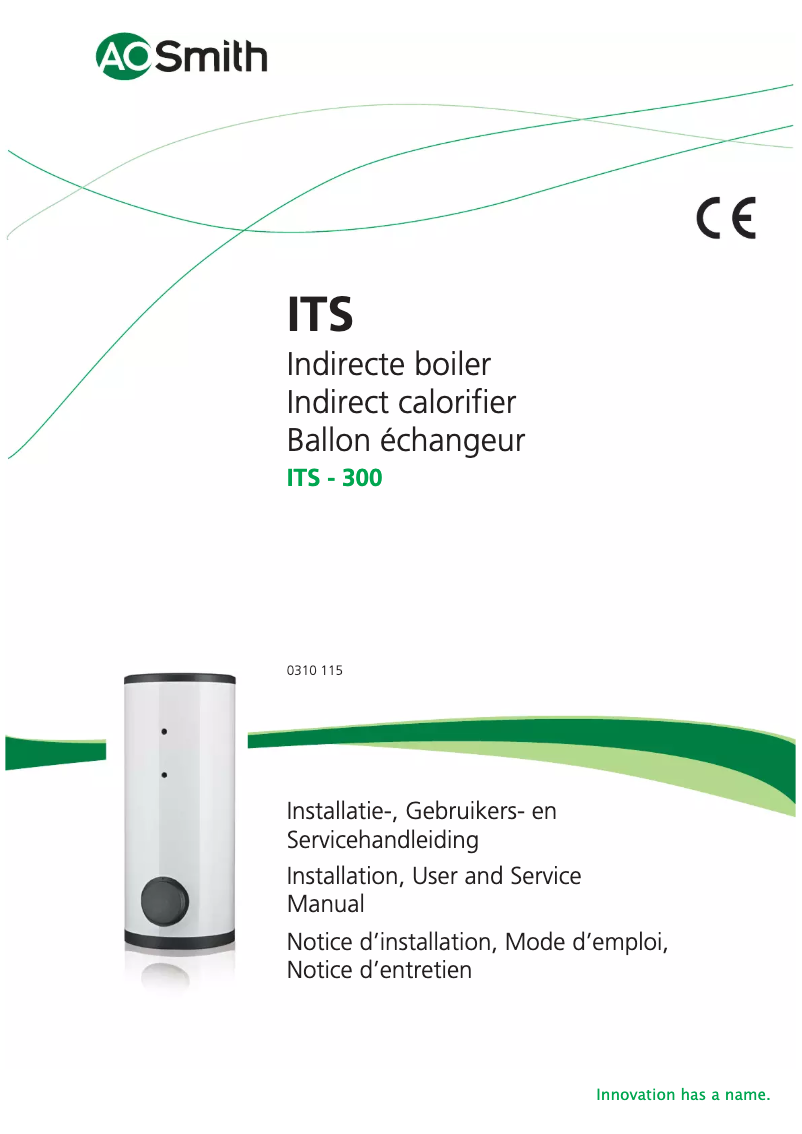 Page 1 de la notice Manuel utilisateur A.O. Smith ITS 300