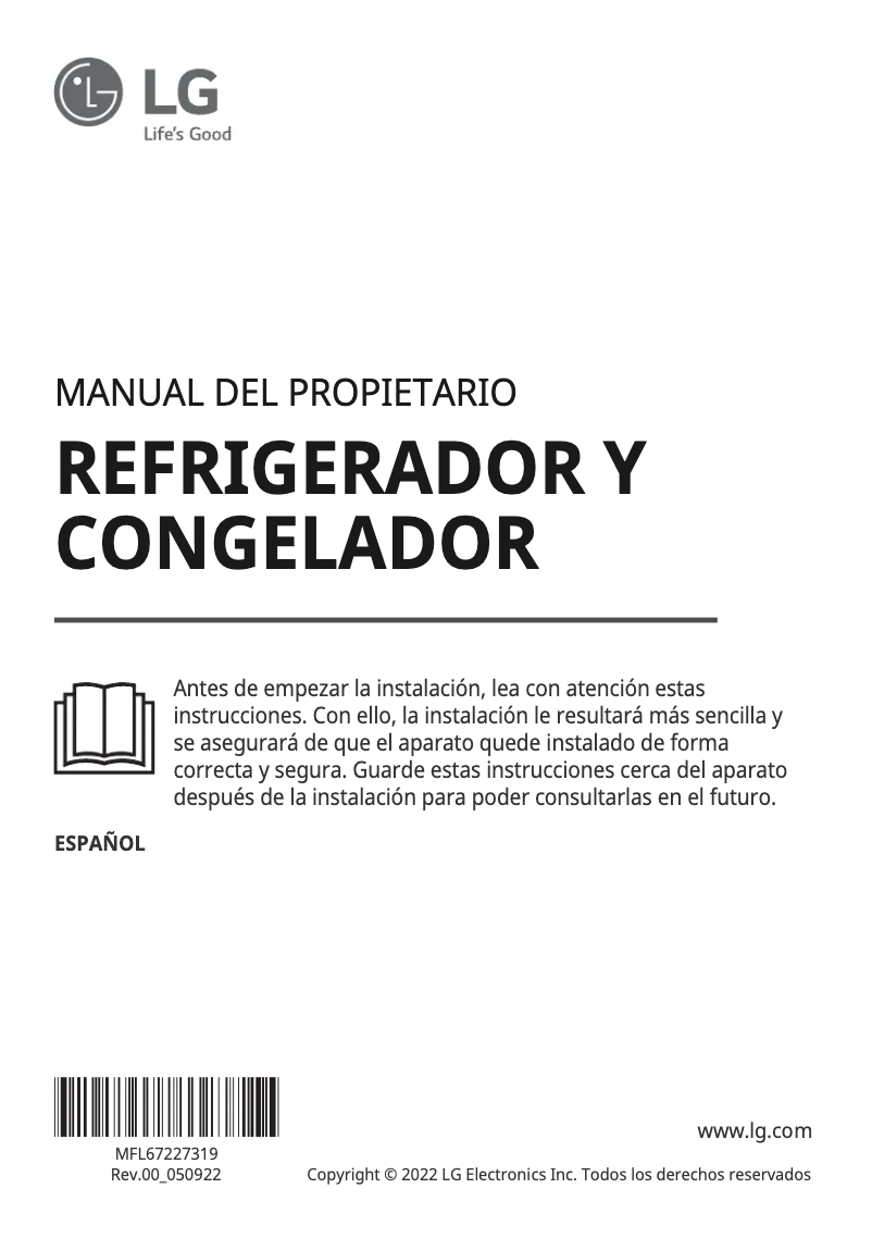 Page 1 de la notice Manuel utilisateur LG GM28LIP