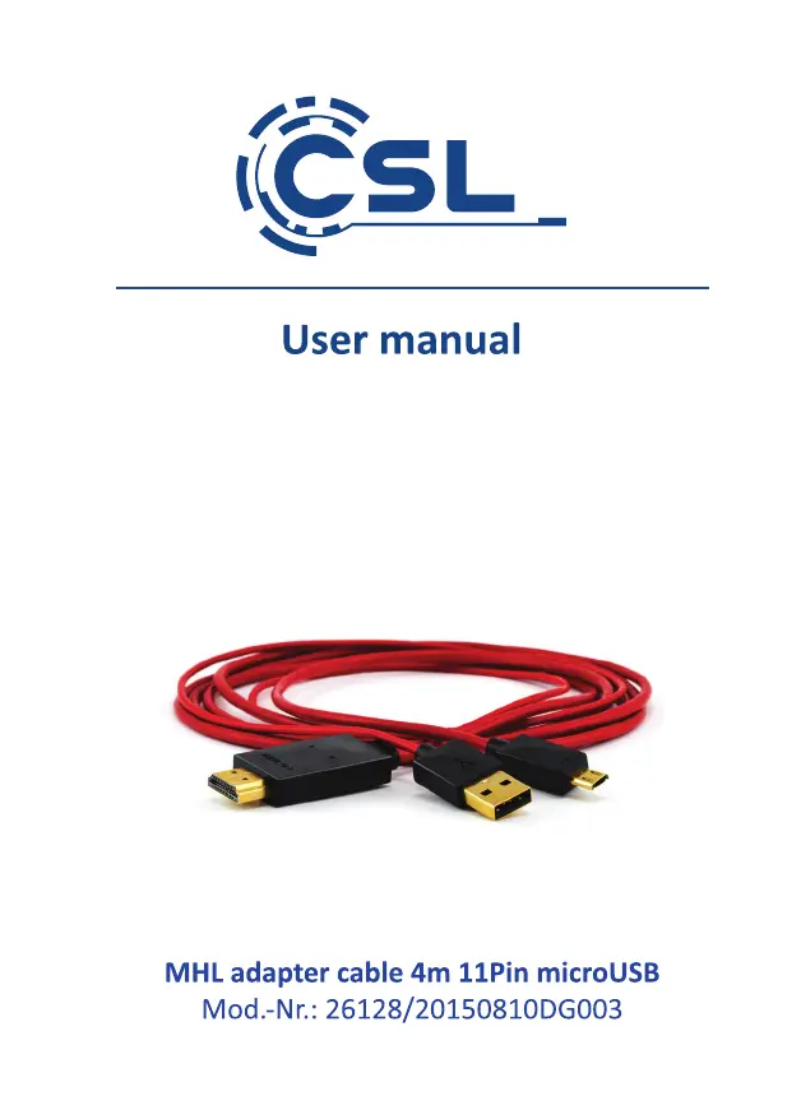 Page 1 de la notice Manuel utilisateur CSL 300589