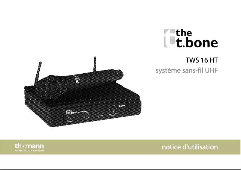 Page 1 de la notice Manuel utilisateur the t.bone TWS 16 HT
