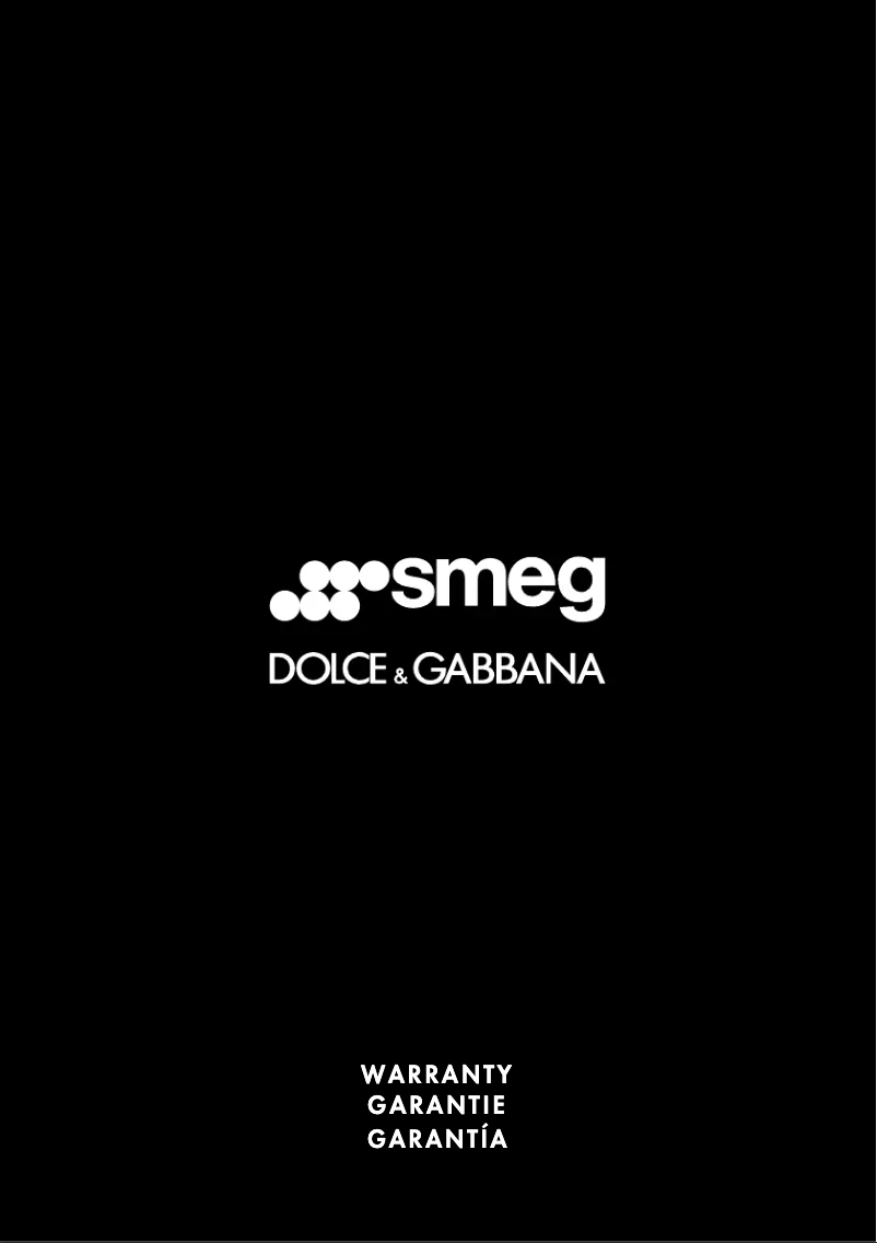 Page n°1 - Informations de garantie Smeg FAB5URDGC3