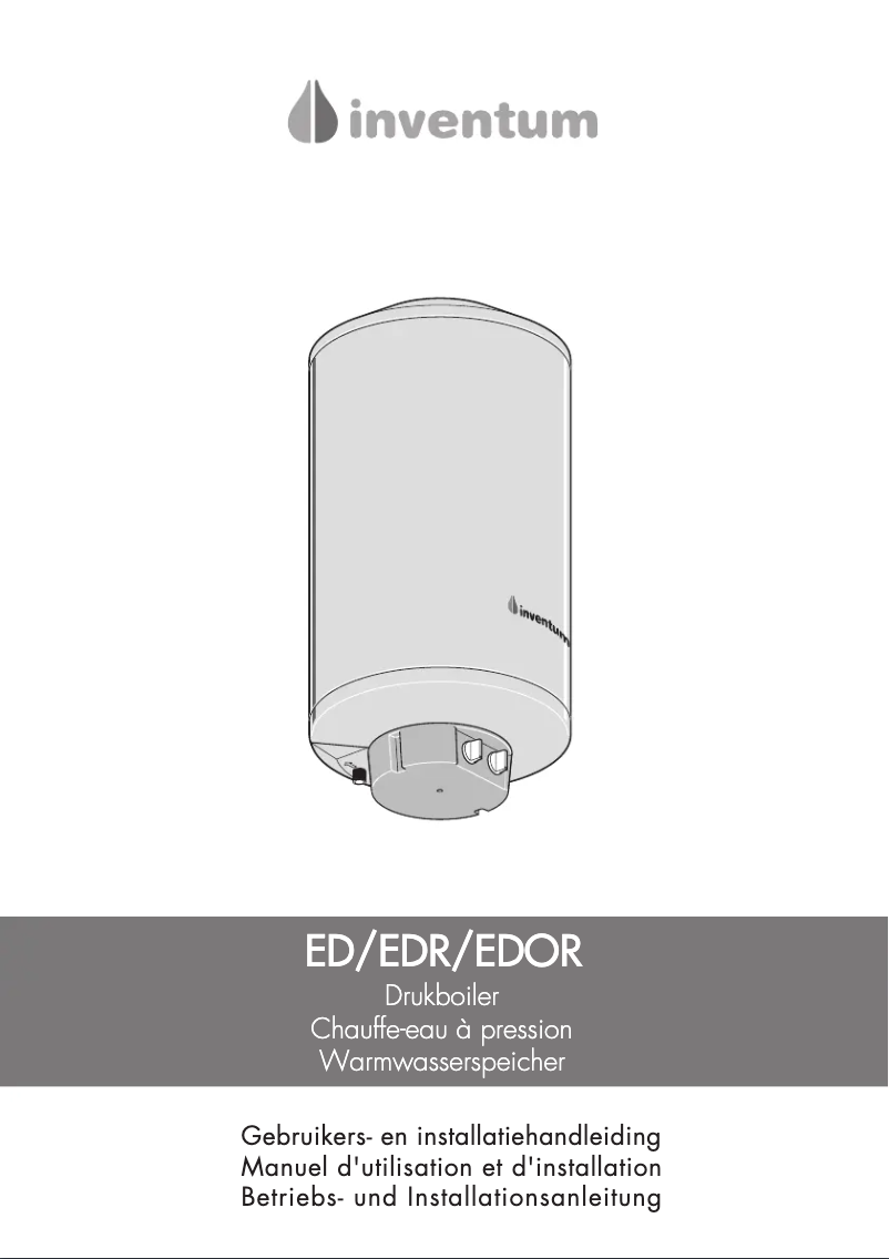 Page 1 de la notice Manuel utilisateur Inventum EDR
