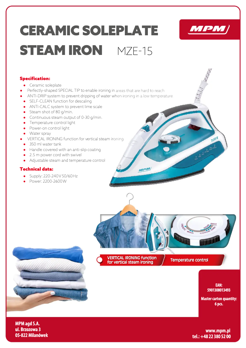 Image de la première page du manuel de l'appareil MZE-15