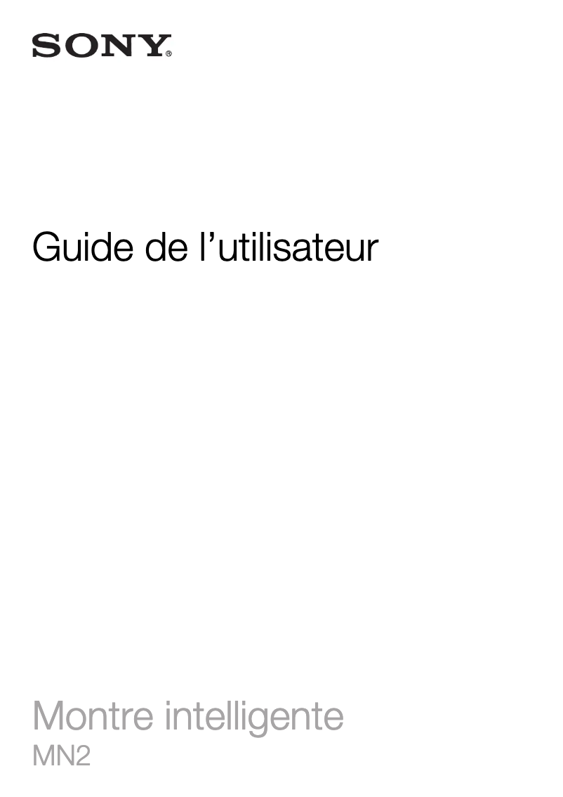 Image de la première page du manuel de l'appareil Smartwatch MN2