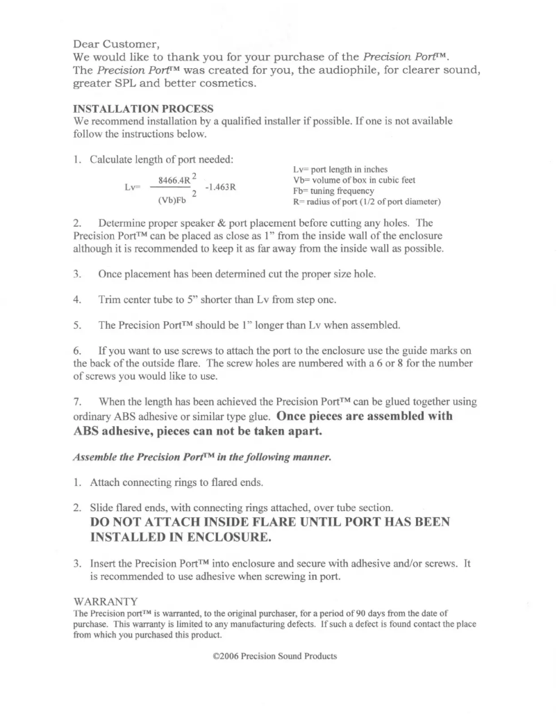 Page n°1 - Manuel utilisateur Metra PSP6