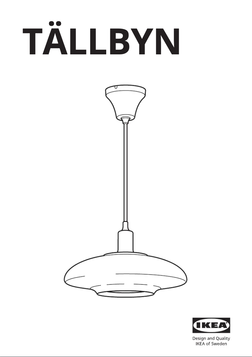 Page 1 de la notice Manuel utilisateur Ikea TÄLLBYN 705.242.79