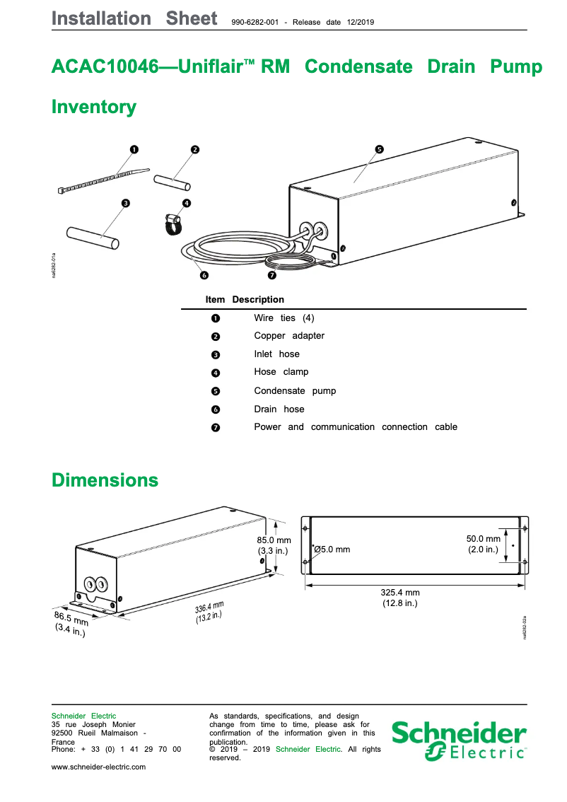Page 1 de la notice Manuel utilisateur APC ACAC10046