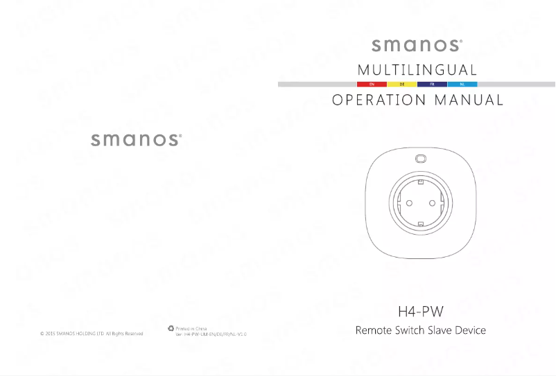 Página 1 del manual Manual de usuario smanos H4-PW