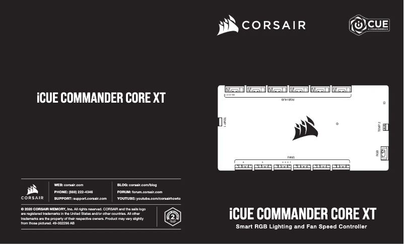 Page 1 de la notice Manuel utilisateur Corsair iCUE Commander Core XT