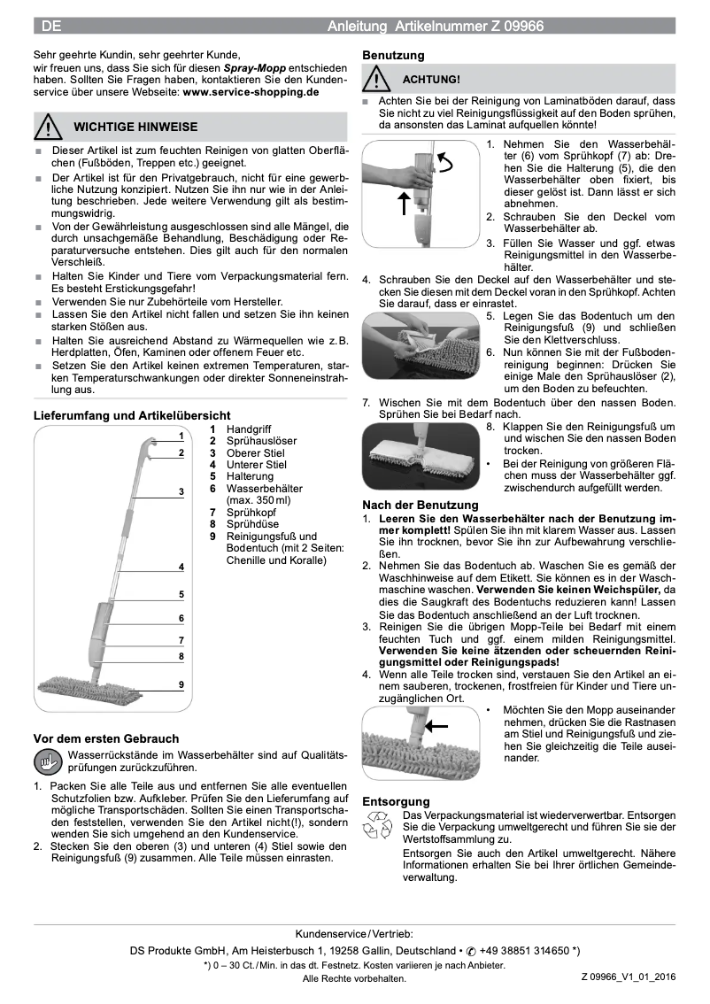 Página 1 del manual Manual de usuario Cleanmaxx 04250