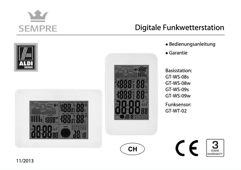 Page n°1 - Manuel utilisateur Sempre GT-WS-08w