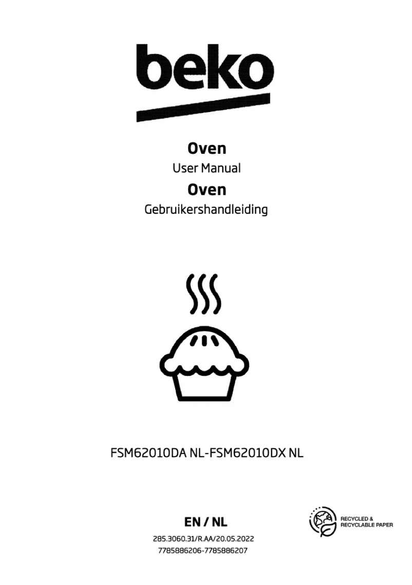 Page 1 de la notice Manuel utilisateur Beko FSM62010DX NL