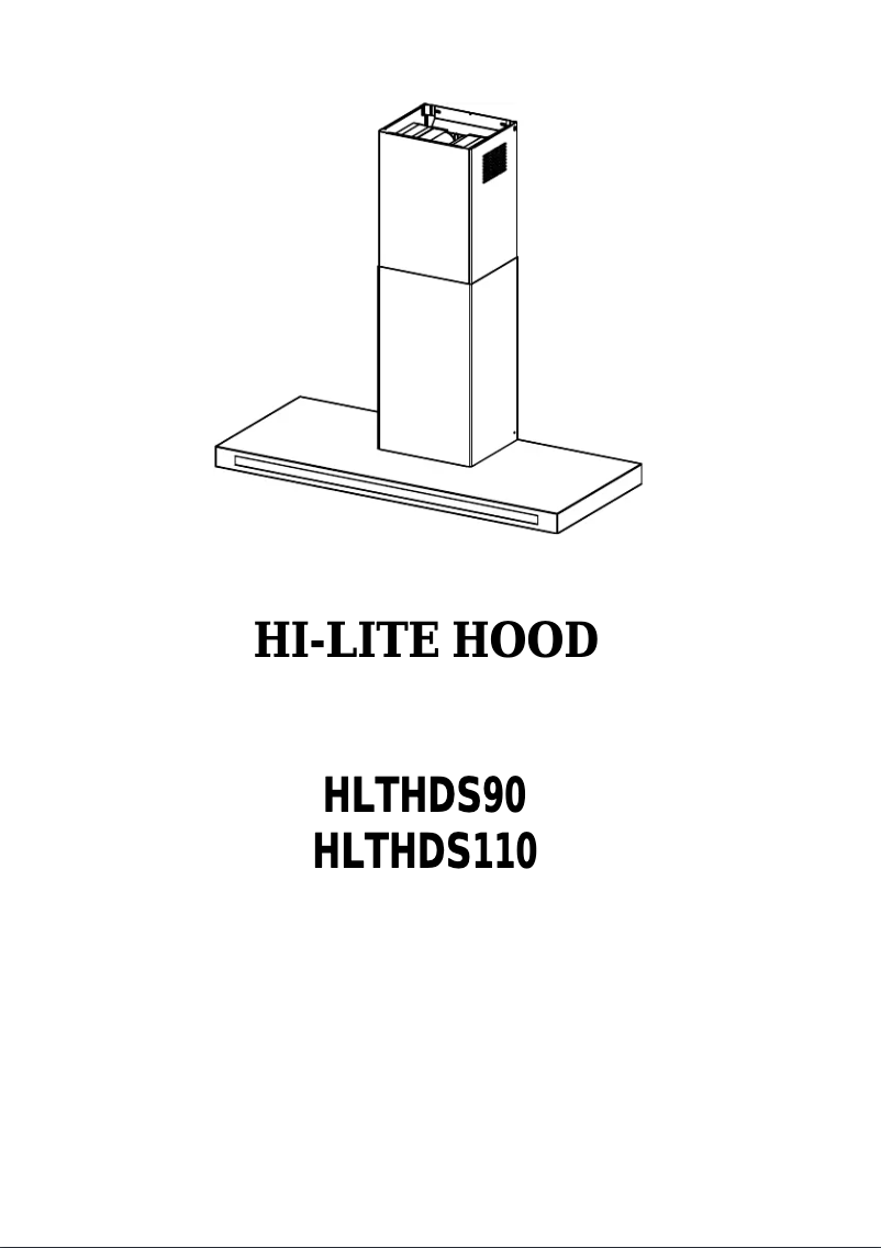 Imagen de la primera página del manual del dispositivo HI-LITE Hood 110
