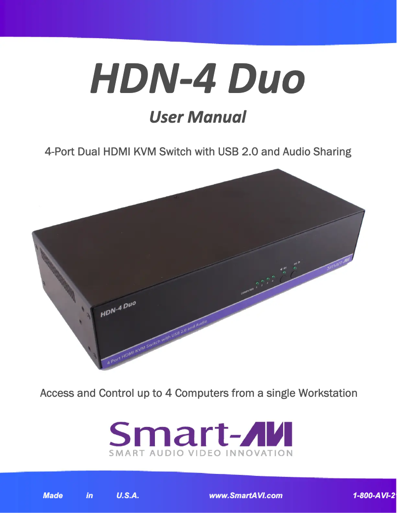 Image de la première page du manuel de l'appareil HDN-4DUO-S