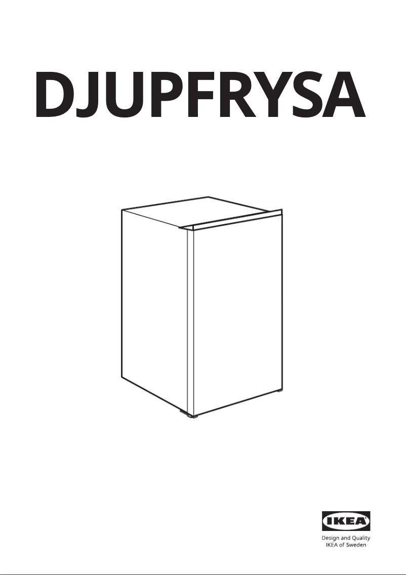 Image de la première page du manuel de l'appareil DJUPFRYSA 404.964.52