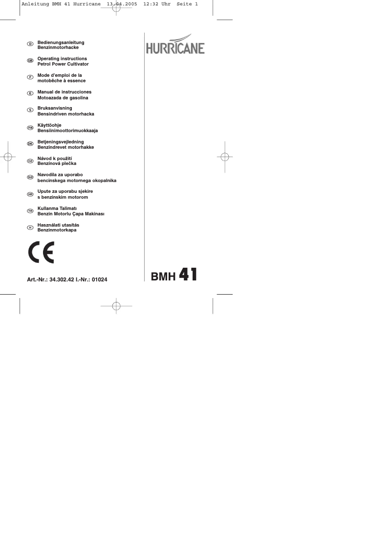Imagen de la primera página del manual del dispositivo HMH 41