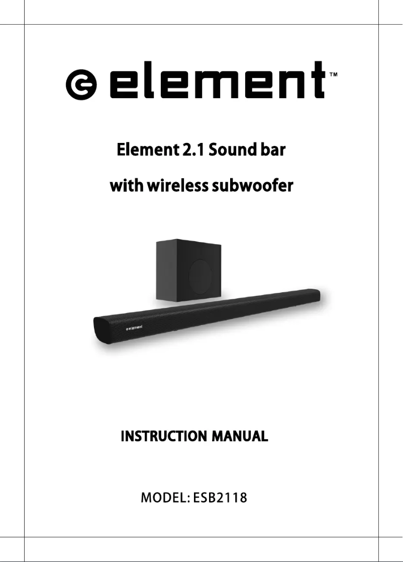 Page 1 de la notice Manuel utilisateur Element ESB2118