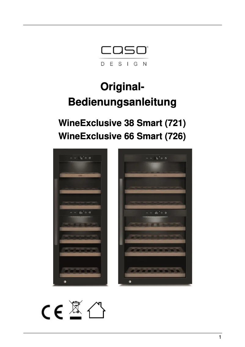 Página 1 del manual Manual de usuario Caso WineExclusive 66 Smart