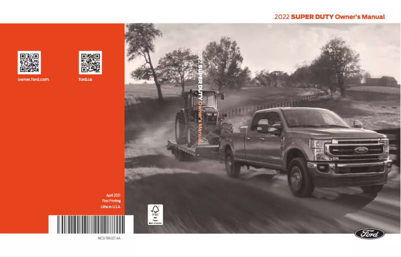 Page n°1 - Manuel utilisateur Ford F-550 (2022)
