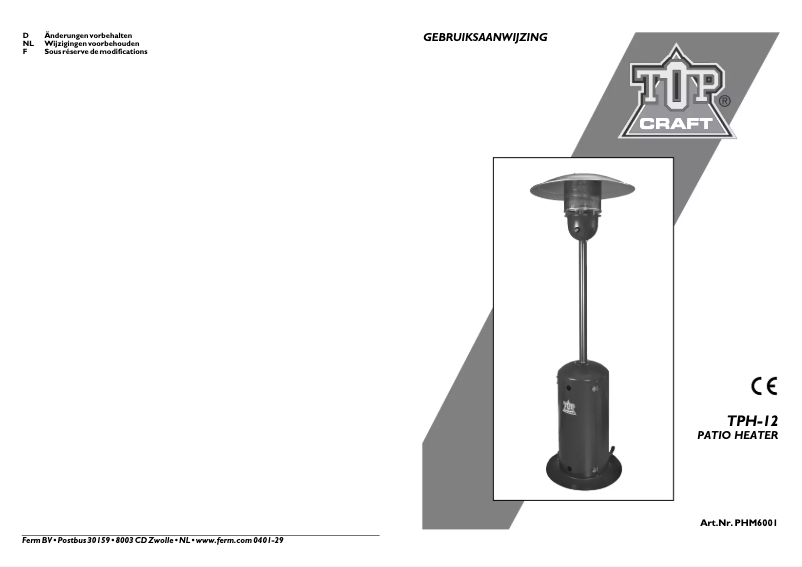 Page 1 de la notice Manuel utilisateur Topcraft TPH-12