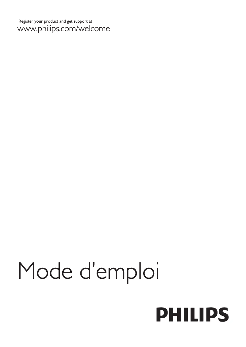 First page image of the manual for 42PFL6687H