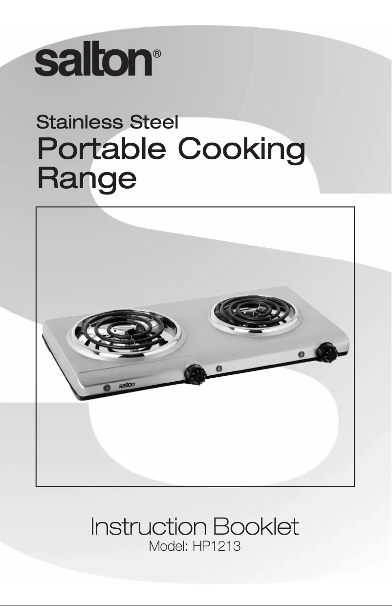 Página 1 del manual Manual de usuario Salton HP-1213