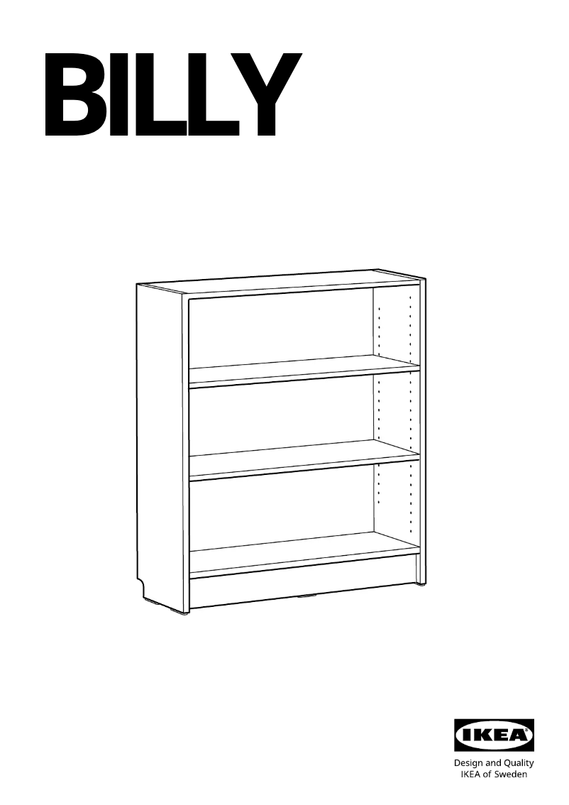 Page 1 de la notice Manuel utilisateur Ikea BILLY 204.927.80