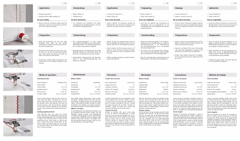 Page 1 de la notice Manuel utilisateur Bernina 30