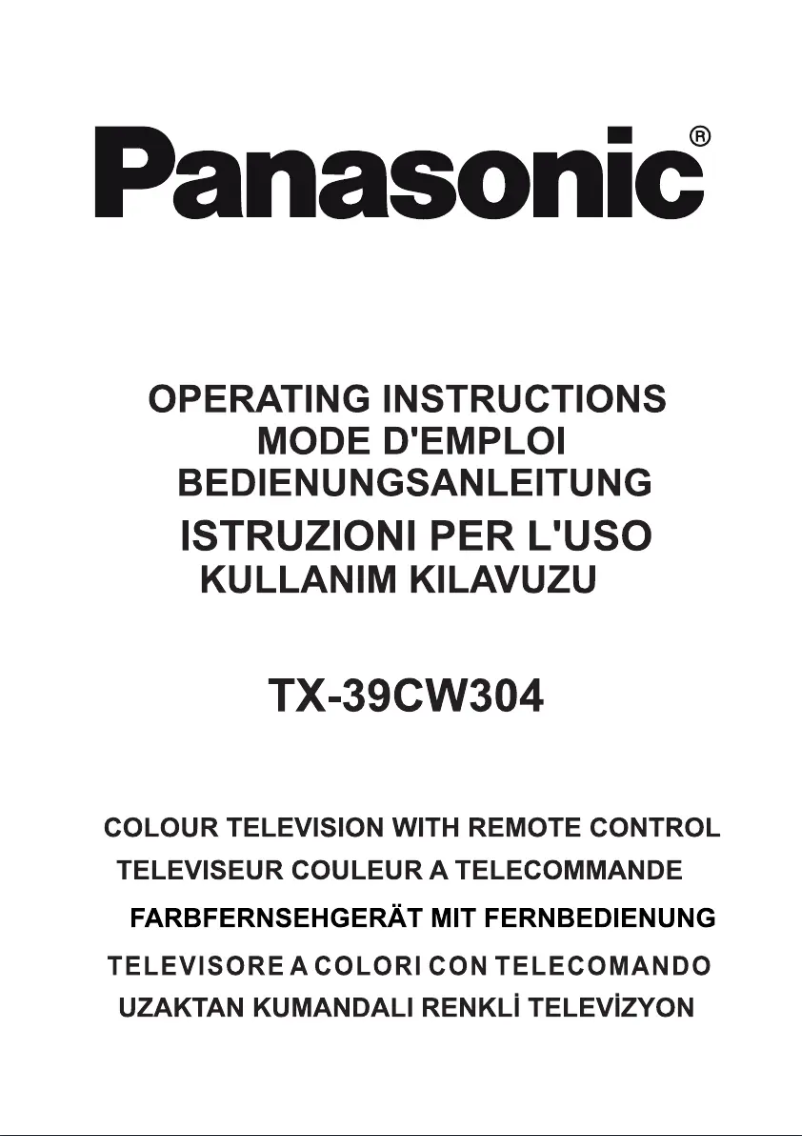 Page 1 de la notice Manuel utilisateur Panasonic Viera TX-39CW304