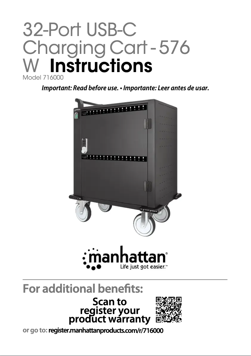 Page 1 de la notice Manuel utilisateur Manhattan 716000