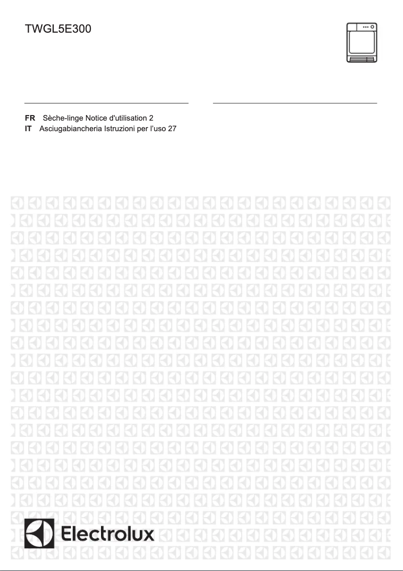 Image de la première page du manuel de l'appareil TWGL5E300