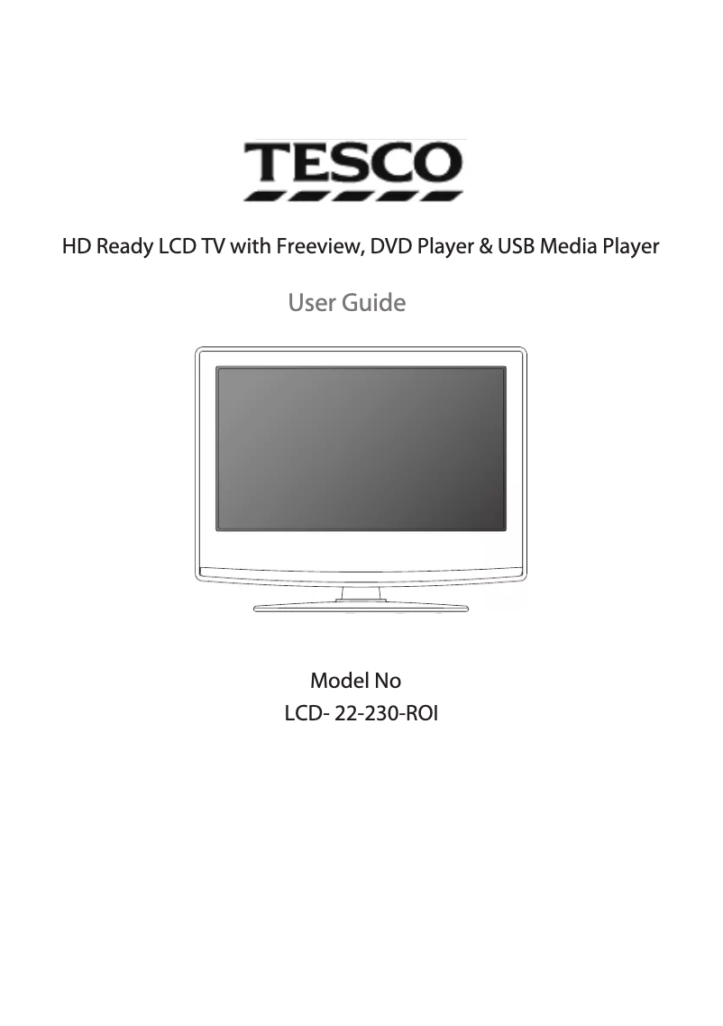 Página 1 del manual Manual de usuario Tesco LCD22-230-ROI