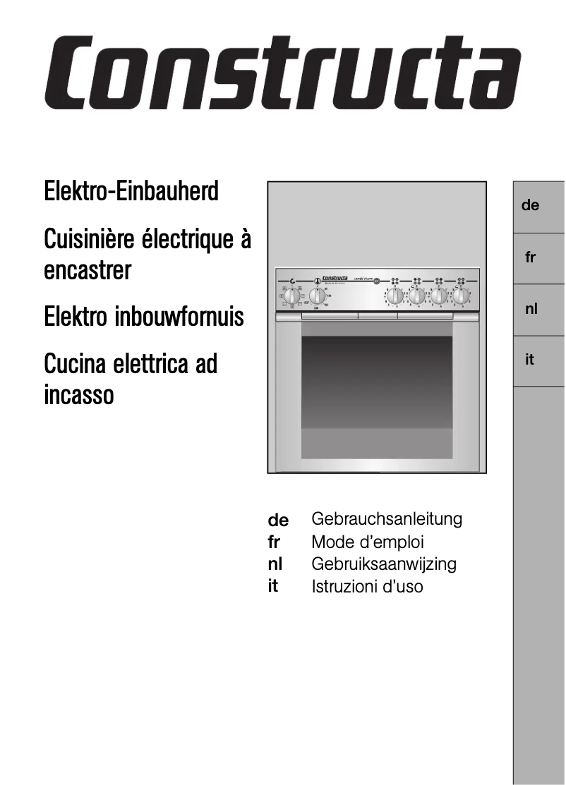 Page n°1 - Manuel utilisateur Constructa CH13870