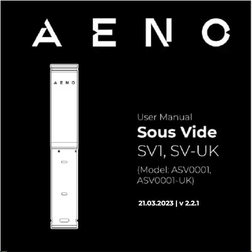 Image de la première page du manuel de l'appareil SV1