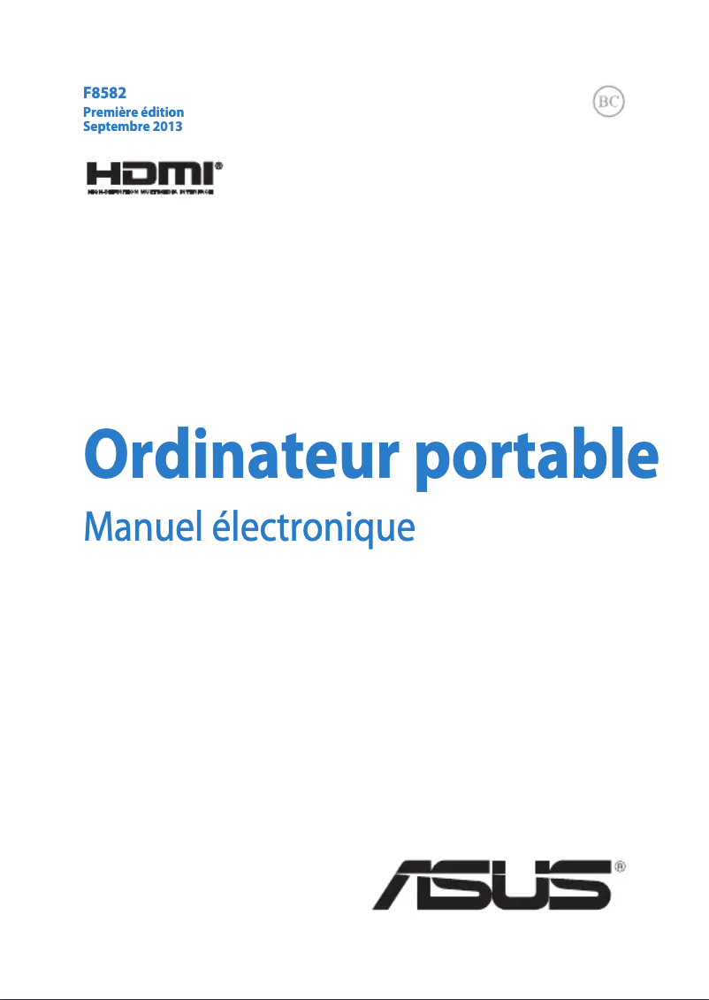 Page n°1 - Manuel utilisateur Asus Pro B Advanced BU401LG