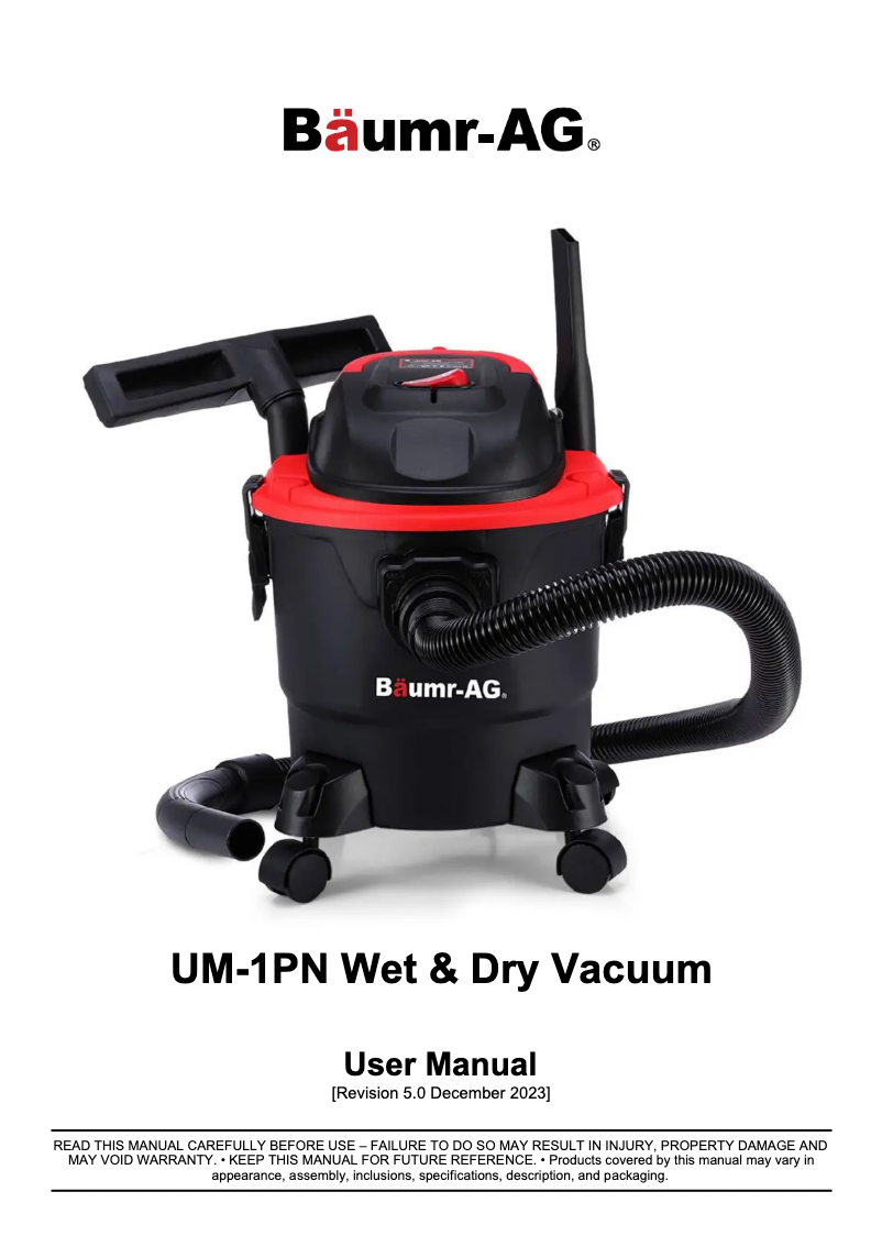 Página 1 del manual Manual de usuario Baumr-AG UM-1PN