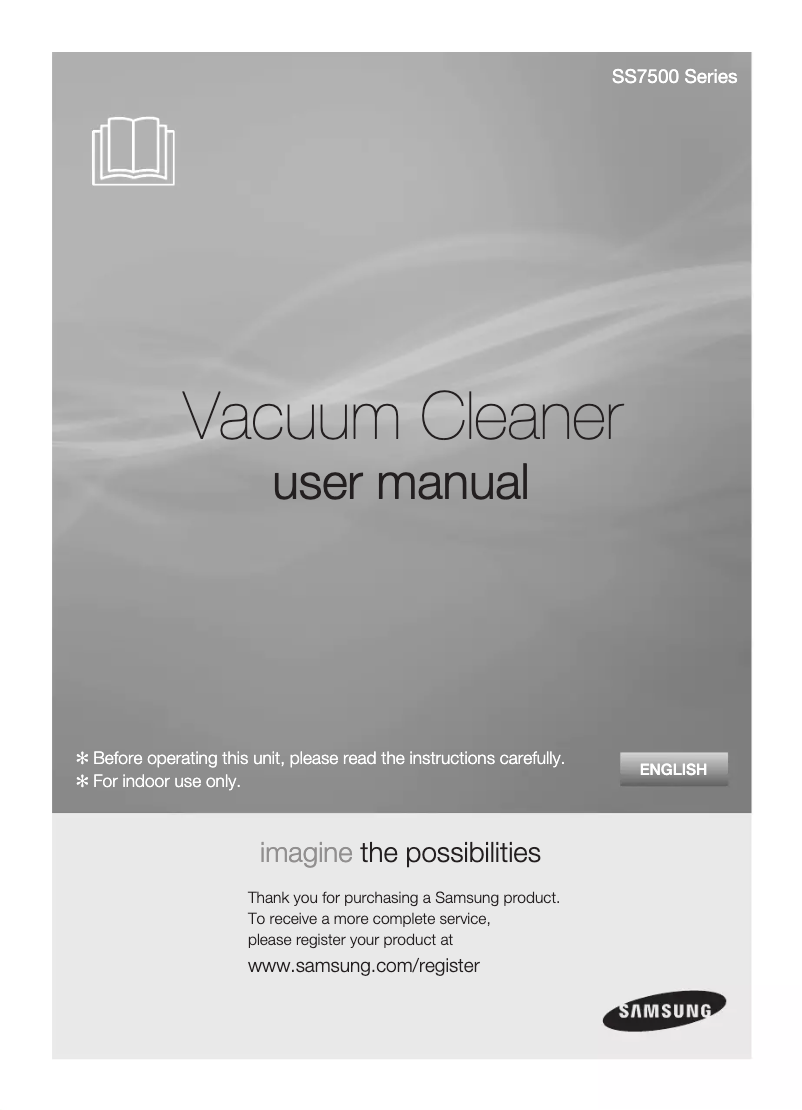 Image de la première page du manuel de l'appareil SS7550