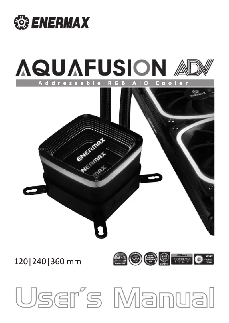 Page 1 de la notice Manuel utilisateur Enermax AquaFusion ADV 240