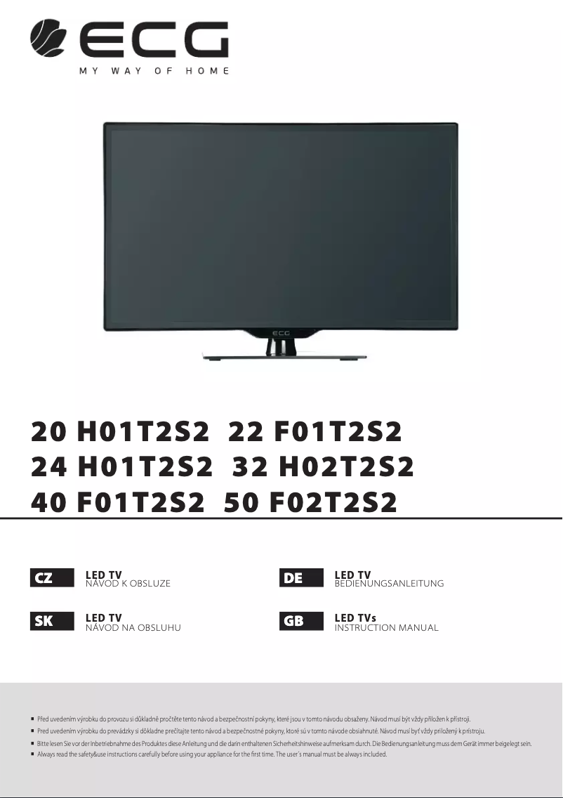 Imagen de la primera página del manual del dispositivo 50 F02T2S2