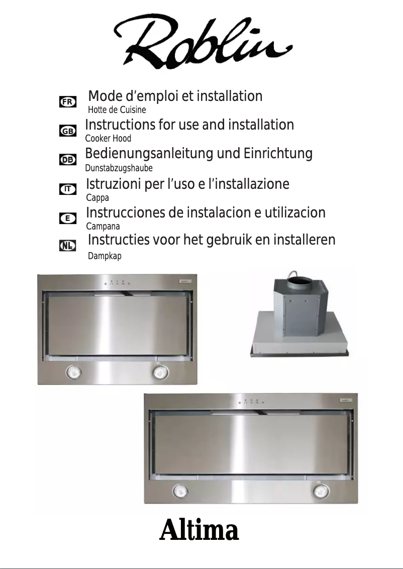 Página 1 del manual Manual de usuario Roblin Altima/2 77