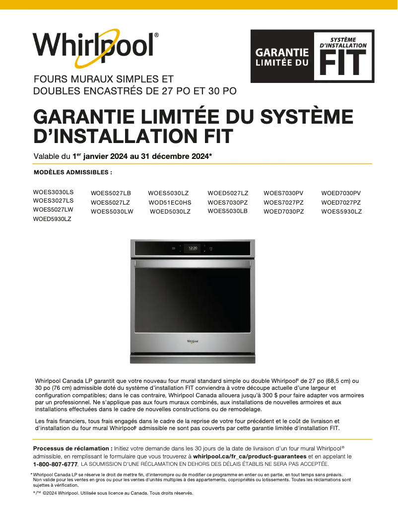 Image de la première page du manuel de l'appareil WOES5030LZ