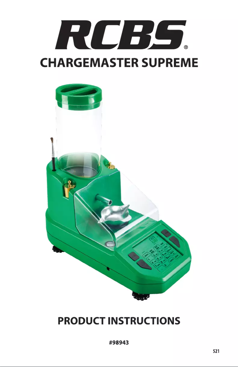 Image de la première page du manuel de l'appareil ChargeMaster Supreme