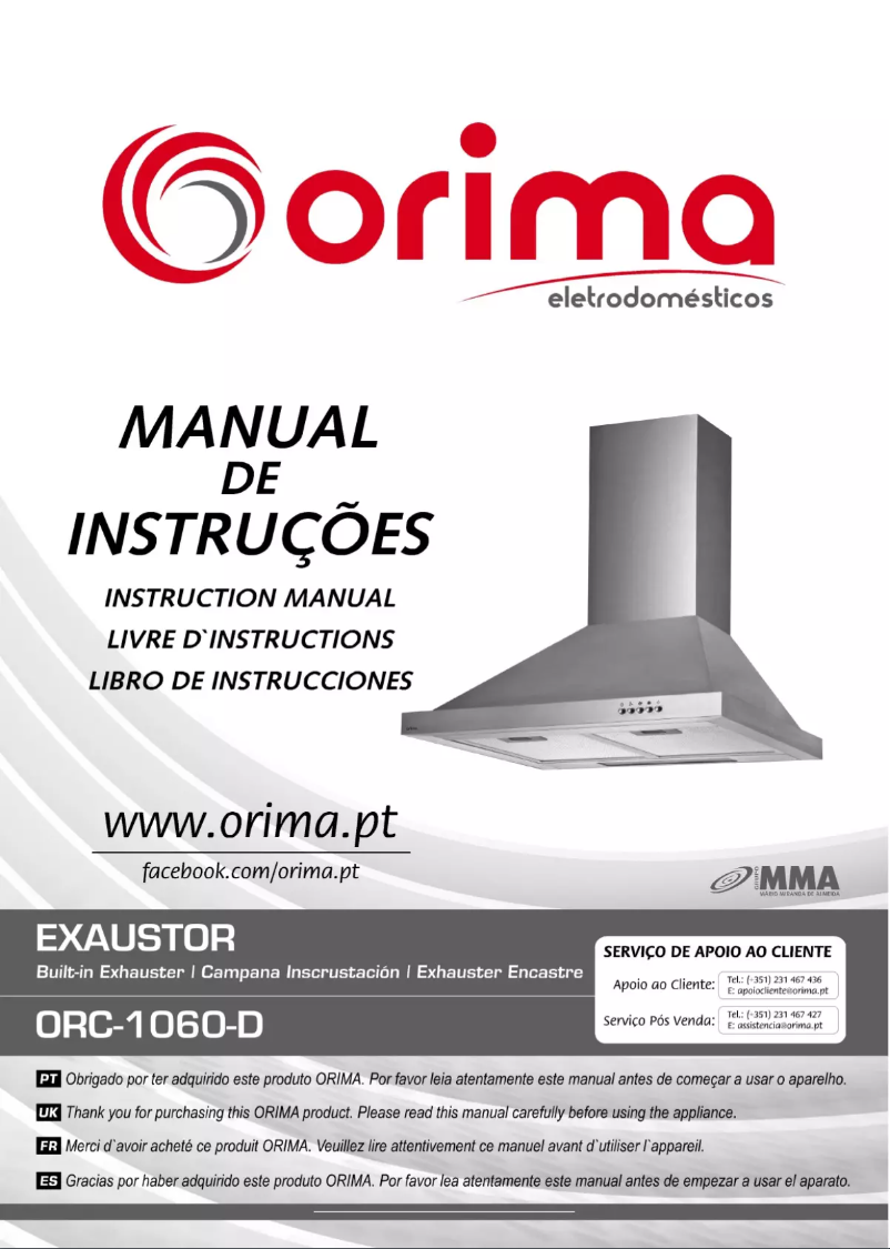Page n°1 - Manuel utilisateur Orima ORC 1060 C