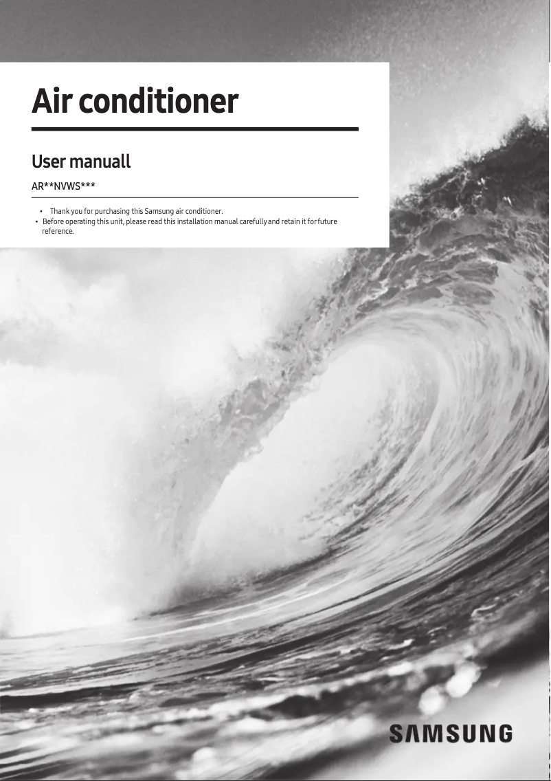 Image de la première page du manuel de l'appareil AR09NVWSBWKXSS