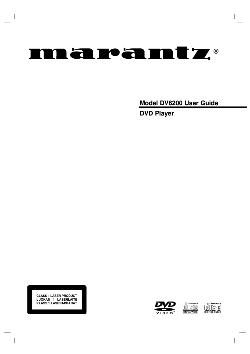 Image de la première page du manuel de l'appareil DV6200