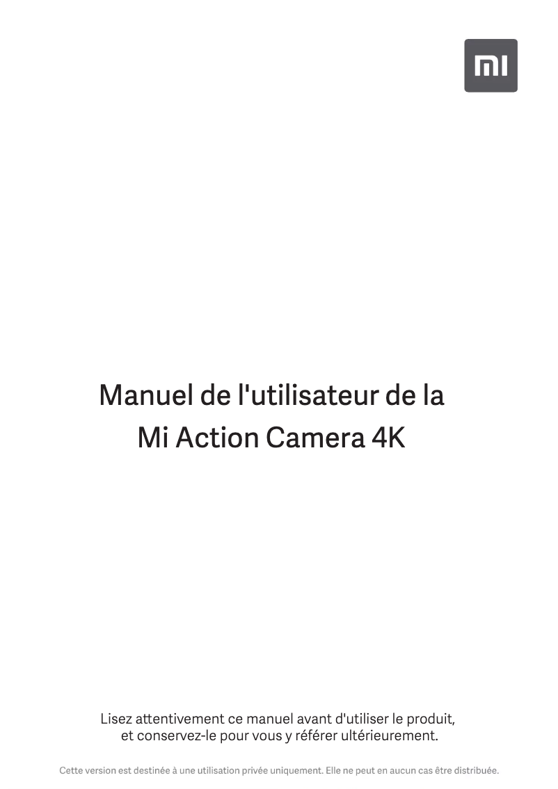 Página 1 del manual Manual de usuario Xiaomi Mi Action Camera 4K