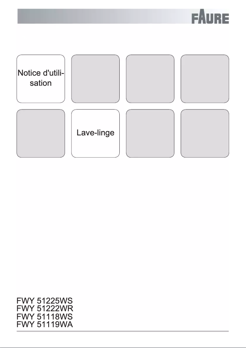 Image de la première page du manuel de l'appareil FWY51222WR